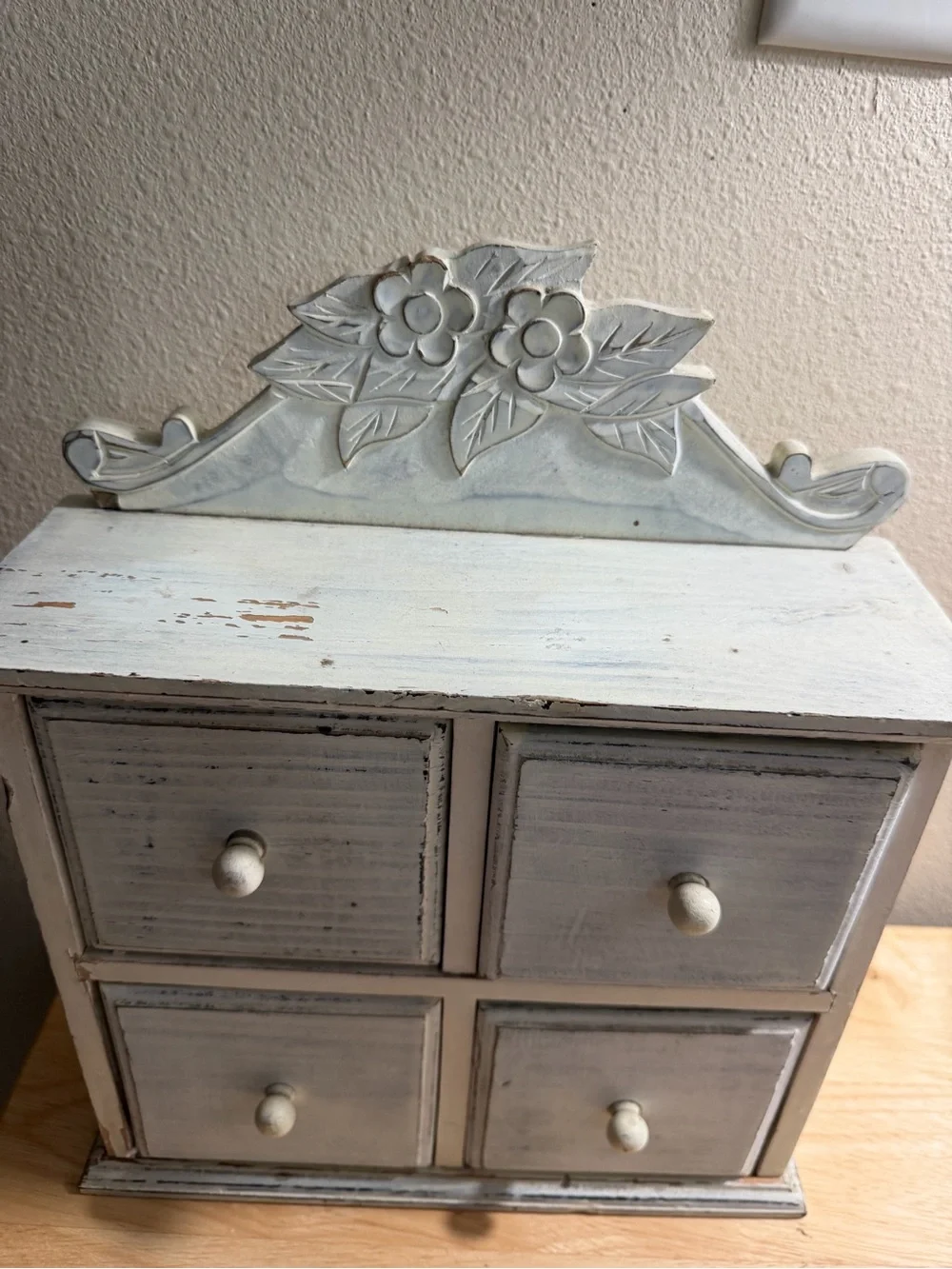 White Rustic 4-Drawer Storage Chest - Home Organization